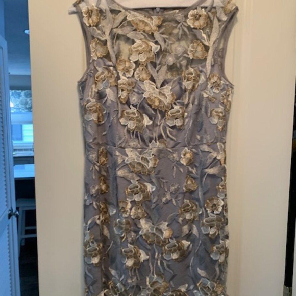 Arianna Papell Foral Embroidered gown